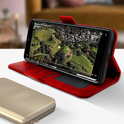 Acheter Avizar Housse Samsung Galaxy S20 Plus Étui Folio Porte-cartes Fonction Support Rouge