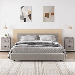 Avis Maison Chic Lot de 2 Tables de Chevet murales - Tables de Nuit sonoma gris 41,5x36x53 cm