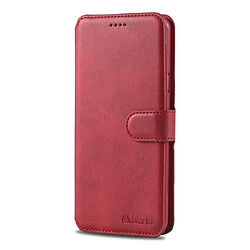 Wewoo Housse Coque Pour Galaxy S9 AZNS Étui en cuir PU avec support et fentes cartes et cadre photo Rouge