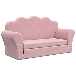 Maison Chic Canapé-lit convertible 2 places, Clic-Clac pour enfants rose peluche douce -GKD53717