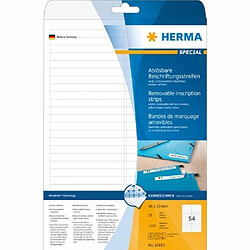 Elysees Paris Herma 10015 Sachet de 1350 bandes de marquage amovibles format A4, Blanc 96 x 10 mm