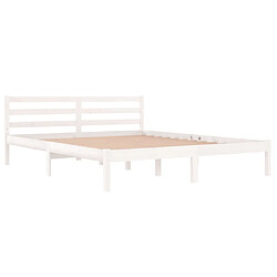 Avis Maison Chic Lit adulte - Lit simple Cadre de lit,Structure du lit Contemporain Bois massif de pin 160x200 cm Blanc -MN21134