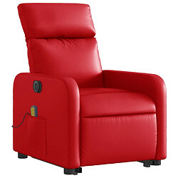 Avis Maison Chic Fauteuil Relax pour salon, Fauteuil inclinable de massage électrique rouge similicuir -GKD56472