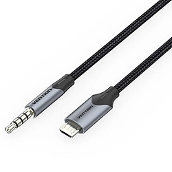 Adaptateur Micro-USB vers Jack 3.5 Vention CableTech - Connecteurs de haute qualité - USB 2.0 - Couleur noire