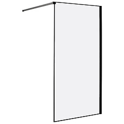 Beliani Parois de douche WASPAM 100 x 190 cm Noir