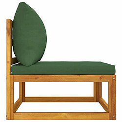 Maison Chic Salon de jardin avec coussins 2 pcs | Ensemble de Table et chaises | Mobilier d'Extérieur bois massif acacia -GKD93041 pas cher