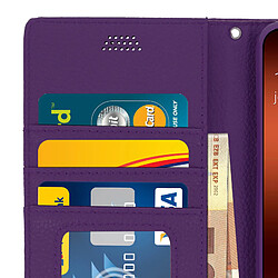 Avizar Housse Samsung Galaxy A70 Etui Portefeuille Support Vidéo Porte-carte violet pas cher