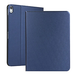 Wewoo Housse Étui Coque Etui en cuir élastique ouvert de couleur unie pour iPad Pro 11 pouces avec support fonction de veillefond TPU Soft Shell bleu foncé