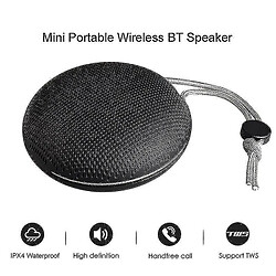 Universal TWS Bluetooth 5.0 haut-parleur portable Randonnée extérieure F Sports Mini Stéréocalles | Conférenciers portables (noir)