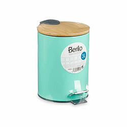 Avis Berilo Corbeille à papier Menthe Métal Bambou 3 L (4 Unités)