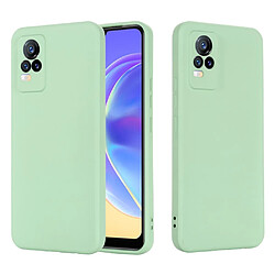 Coque en silicone qualité, antichoc, découpe précise couleur unie avec sangle vert pour votre Vivo V21e 4G/Y73