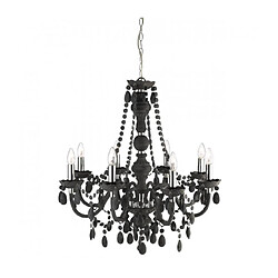 Searchlight Chandelier sans abats jours Marie Therese Gris 8 ampoules 150cm