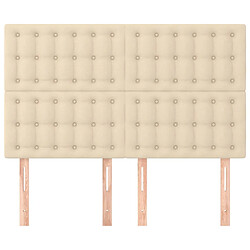 Avis Maison Chic Lot de 4 Têtes de lit design pour chambre - Décoration de lit Crème 72x5x78/88 cm Tissu -MN87665