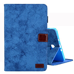 Wewoo Housse Coque Etui à rabat horizontal en cuir de style affaires pour Galaxy Tab A 10.1 2016 / T580avec support et fente cartecadre photo et fonction veille / réveil bleu