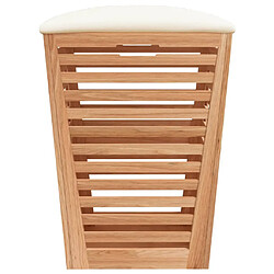 Acheter vidaXL Tabouret de salle de bain 40,5x40,5x56 cm Bois massif de noyer