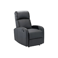 Avis Vente-Unique Fauteuil relax en simili ISAO - Noir