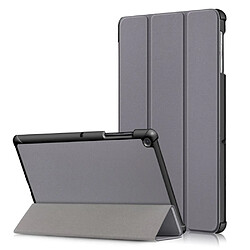 Etui en PU triple pli avec support gris pour votre Samsung Galaxy Tab S5e SM-T720/SM-T725