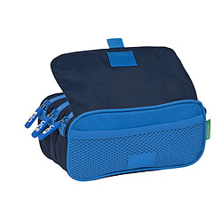 Trousse Fourre-Tout Triple Benetton Deep water Bleu (21,5 x 10 x 8 cm)