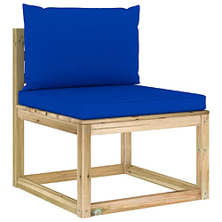 Maison Chic Salon de jardin 10 pcs + coussins - Mobilier/Meubles de jardin - Table et chaises d'extérieur bois de pin imprégné -MN87030 pas cher