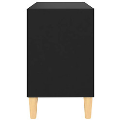 Maison Chic Meuble TV scandinave avec pieds - Banc TV pour salon en bois massif Noir 69,5x30x50 cm -MN99395 pas cher