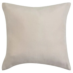 vidaXL Housse de coussin 4 pcs 50 x 50 cm Polyester Faux Daim Beige