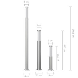 vidaXL Ensemble de 3 lampes de jardin étanches Acier inoxydable pas cher