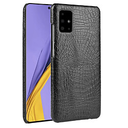 Wewoo Coque Pour Galaxy A51 Crocodile antichoc Texture PC + étui en PU noir