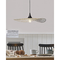 Beliani Lampe suspension FLOYD Bambou Bois clair