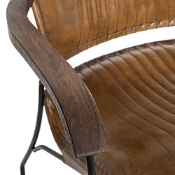 Acheter Atmosphera, Createur D'Interieur Fauteuil Vintage en cuir - Marron