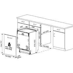 Lave-vaisselle 60cm 13 couverts 47db tout intégrable - pdin25311 - BEKO pas cher