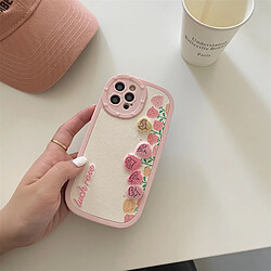 Avis GUPBOO Étui pour iPhoneXsMax Coque de téléphone de style japonais et coréen rose brodée en silicone pour femme