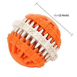 Wewoo Jouet pour Animaux Orange de compagnie Nettoyage de dents Jouets à mâcher Boules de caoutchouc souple non toxique, de petite taille de de chien