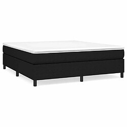 Maison Chic Lit Adulte - Lit simple Lit à sommier tapissier avec matelas moelleux - Meuble de Chambre - Noir 160x200 cm Tissu -MN66681