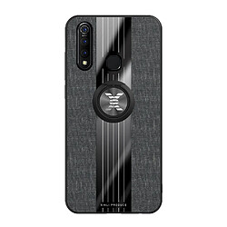 Wewoo Coque Souple Pour Vivo Z5X XINLI étui de protection en TPU antichoc Texture avec support de bague Noir