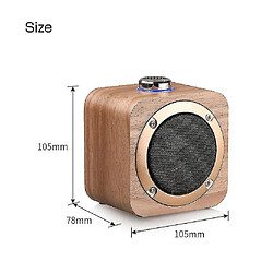 Universal Présentable en bois portable en bois Bluetooth Basse sans fil de basse MusicsPeakers (style bambou) pas cher