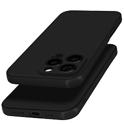 Avizar Coque pour iPhone 16 Pro Max Silicone Finition Mate Soft Touch Noir