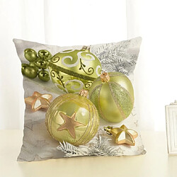 Wewoo Décoration de Noël Coussin Home Office en coton et lin avec oreillertaille 45x45cm Vert