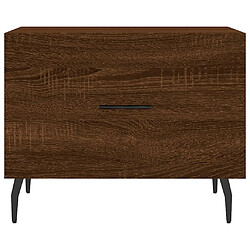 Acheter vidaXL Table basse Chêne marron 50x50x40 cm Bois d'ingénierie