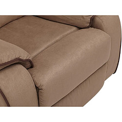 Vente-Unique Fauteuil relax en microfibre HERNANI - Taupe pas cher