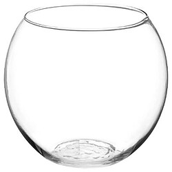 Vase en Verre Boule 19cm Transparent