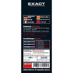 Exact 30101 Lot de tarauds manuels M3 HSS DIN 352