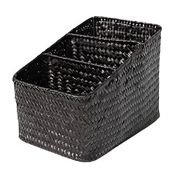 Support de boîte de rangement de bureau 3 grilles organisateur Home Office Livingroom noir