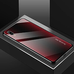 Wewoo Coque Pour Huawei Enjoy 9 Plus / Y9 2019 étui de protection en verre dégradé de texture rouge