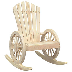 Maison Chic Chaise/Fateuill à bascule, Rocking chair Adirondack bois de sapin massif -GKD75451