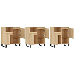 Avis vidaXL Buffets 3 pcs Chêne sonoma Bois d'ingénierie