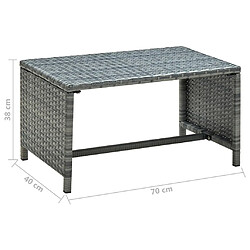 Acheter Maison Chic Table basse pour salon | Table à café Anthracite 70x40x38 cm Résine tressée -GKD11975