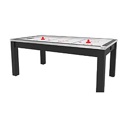 Acheter 1001jouets Air Hockey convertible table 8 personnes Toronto noir grainé et blanc (surface de jeu).