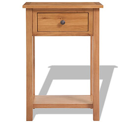 vidaXL Table console 50 x 32 x 75 cm Bois de chêne massif