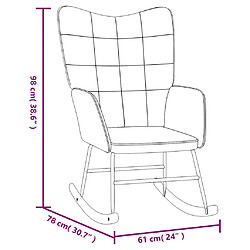 vidaXL Chaise à bascule Noir Velours et PVC pas cher