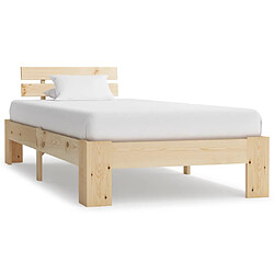 vidaXL Cadre de lit sans matelas bois massif de pin 100x200 cm 